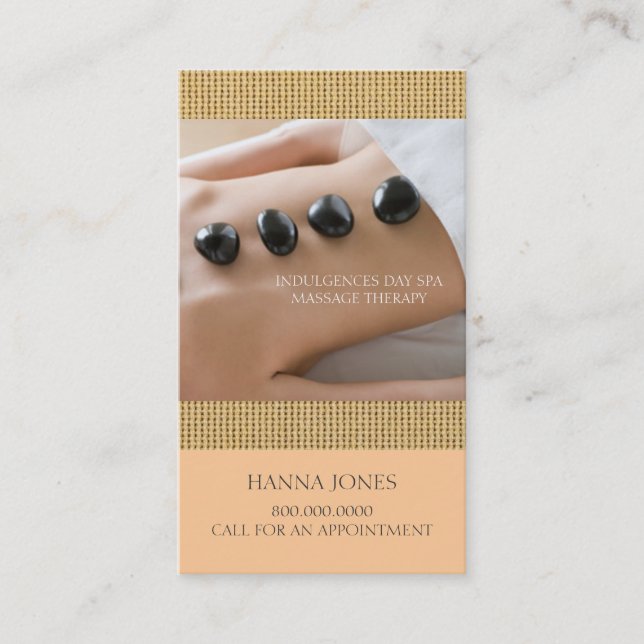 Massage-Therapie-Geschäfts-Karte des Visitenkarte (Vorderseite)