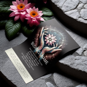 Massage-Therapie Heilende Hände Energie Spa Wellne Flyer