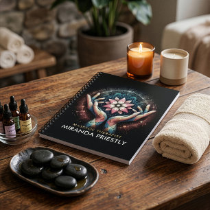 Massage-Therapie Heilende Hände Energie Spa Wellne Notizblock