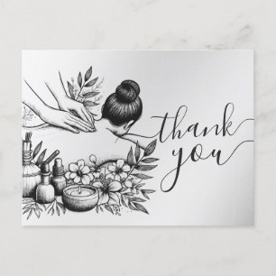 Massage-Therapie Heilende Hände Energie Spa Wellne Postkarte