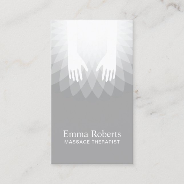 Massage-Therapie heilender WELLNESS-CENTER Salon Visitenkarte (Vorderseite)
