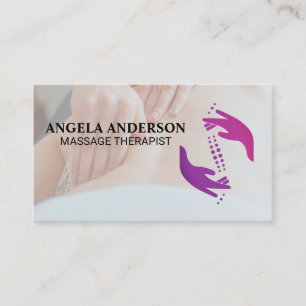Massage-Therapie Logo Healing Hands Visitenkarte