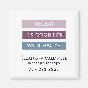 Massage-Therapie Moderne Streifen Schlagzeile Magnet