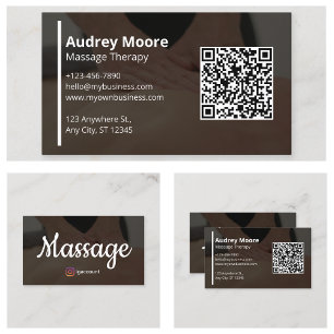 Massage-Therapie QR-Code-Integration Visitenkarte
