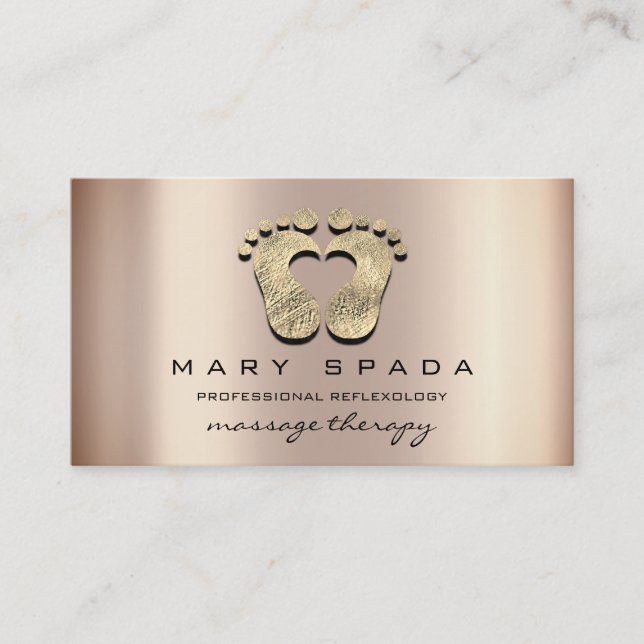 Massage Therapie Reflexologie Fütterung Instagra G Visitenkarte (Vorderseite)