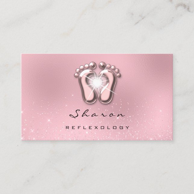 Massage Therapie Reflexologie Therapie Rosa Park Visitenkarte (Vorderseite)