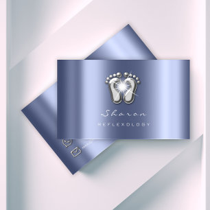 Massage-Therapie-Reflexzonenmassage-silbernes Visitenkarte