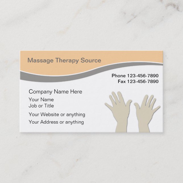 Massage-Therapie-Visitenkarten Visitenkarte (Vorderseite)