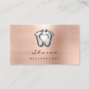 Massage-Therapiereflexology-Therapie-Rosen-Silber Visitenkarte