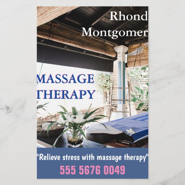 Massage Therapist Business Advertising Flyer (Vorne)