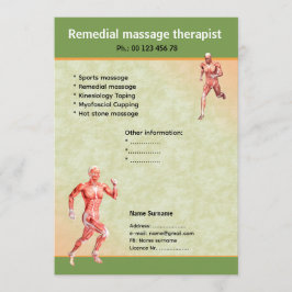 massage therapist flyer template einladung
