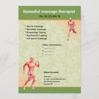 massage therapist flyer template einladung