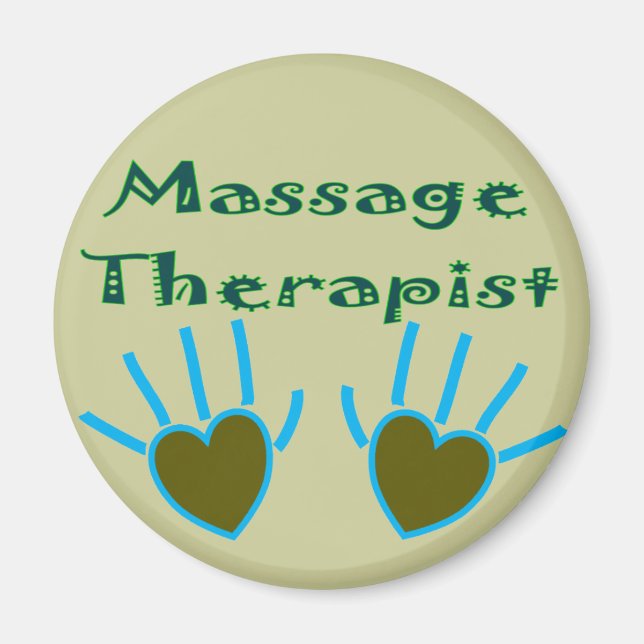 Massage Therapist Herz Handgeschenke Magnet (Vorne)