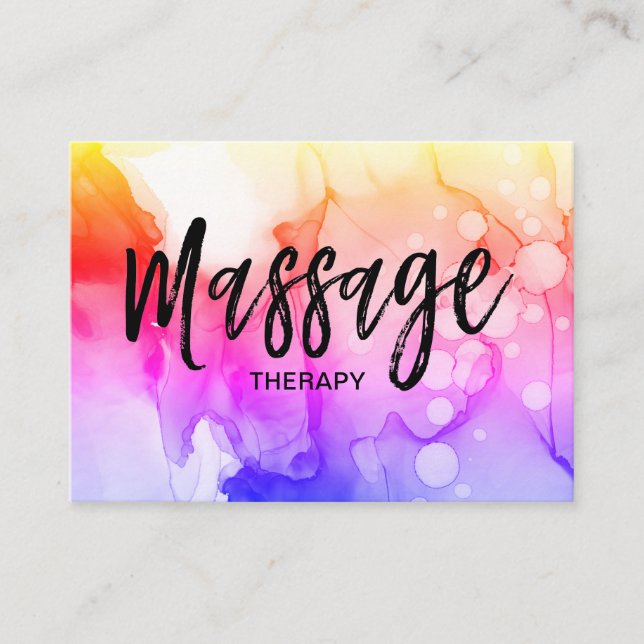 *~* Massage Therapist Logo Massage Therapie QR-Cod Visitenkarte (Vorderseite)