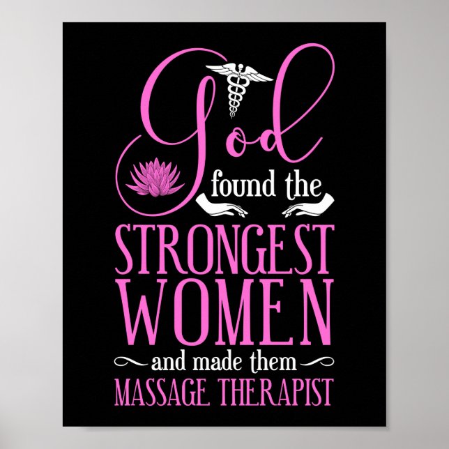 Massage Therapist Massage Therapie Gott gefunden d Poster (Vorne)