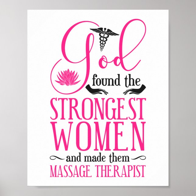 Massage Therapist Massage Therapie Gott gefunden d Poster (Vorne)