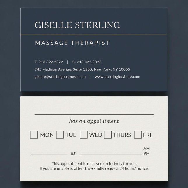Massage Therapist Office Appointment Reminder Terminkarte (Von Creator hochgeladen)