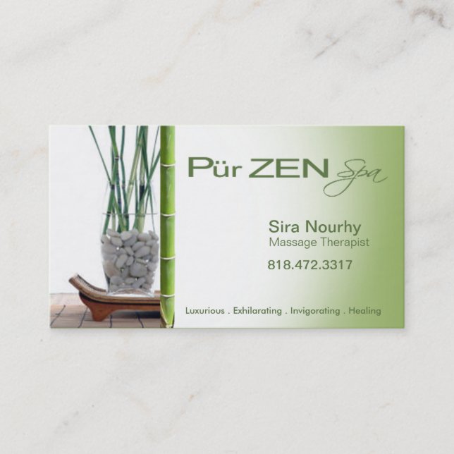 Massage Therapist Spa Business Card template Visitenkarte (Vorderseite)