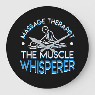 Massage Therapist The Muscle Whisperer Große Wanduhr