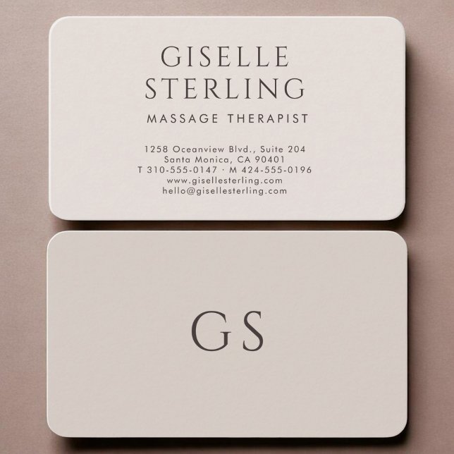 Massage Therapist Visitenkarte (Von Creator hochgeladen)