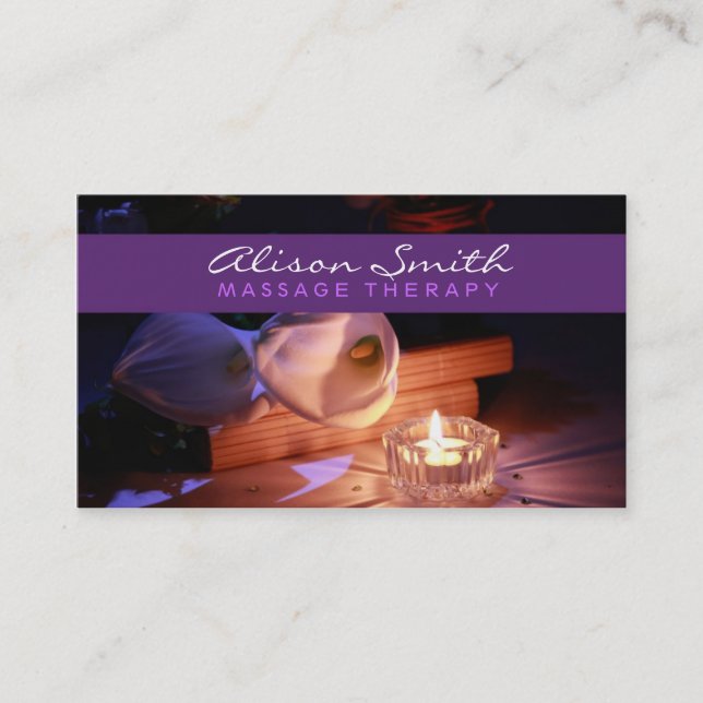 Massage Therapy Business card Visitenkarte (Vorderseite)