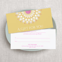 Massage Therapy Geschenkgutschein Lotus Blume