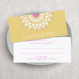 Massage Therapy Geschenkgutschein Lotus Blume