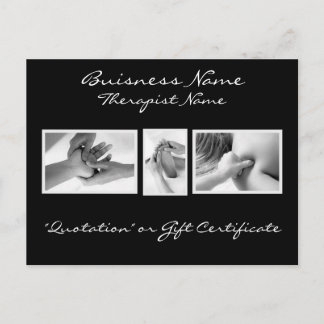 Massage Therapy Gift Card Postkarte