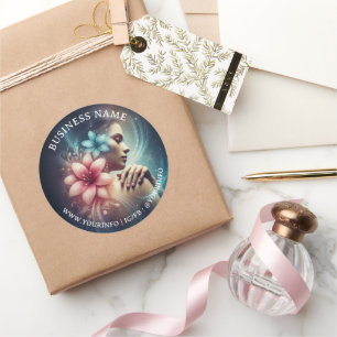 Massage Therapy Healing Hands Energie Wellness-Cen Runder Aufkleber