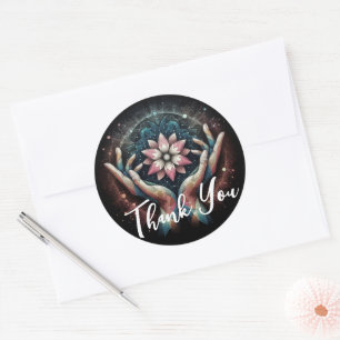 Massage Therapy Healing Hands Energie Wellness-Cen Runder Aufkleber