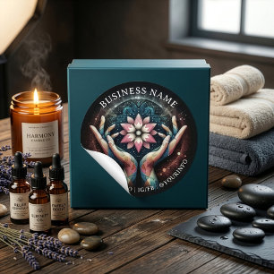 Massage Therapy Healing Hands Energie Wellness-Cen Runder Aufkleber