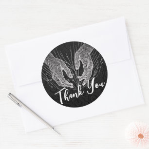 Massage Therapy Healing Hands Energie Wellness-Cen Runder Aufkleber