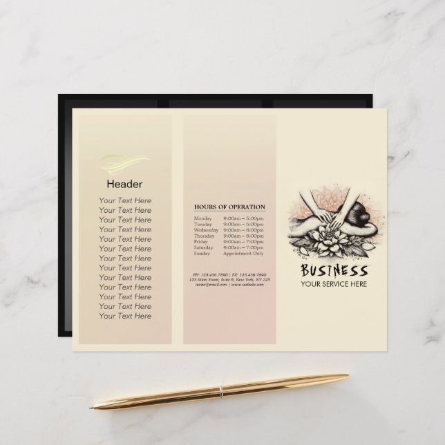 Massage Therapy Heilung Hände Energie Wellness-Cen (Vorderseite/Rückseite Beispiel)