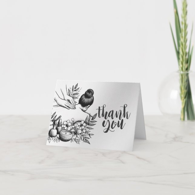 Massage Therapy Heilung Hände Energie Wellness-Cen Dankeskarte (Vorderseite)