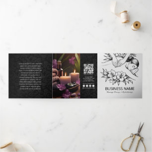 Massage Therapy Heilung Hände Energie Wellness-Cen Dreifach Gefaltete Karte