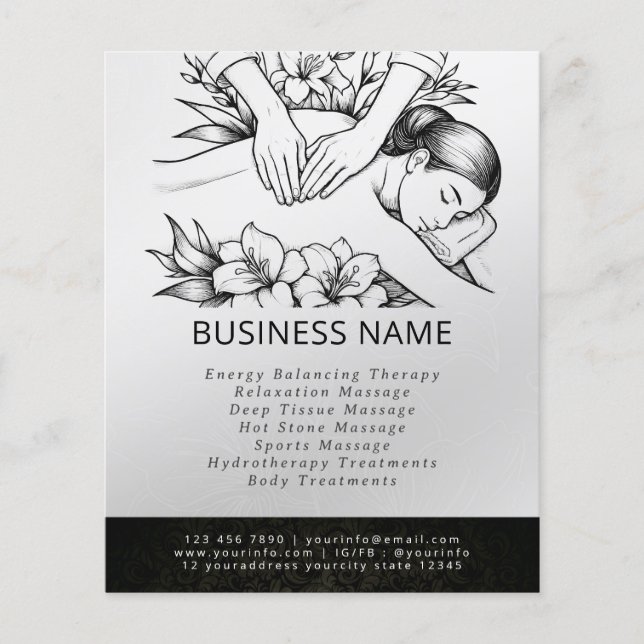 Massage Therapy Heilung Hände Energie Wellness-Cen Flyer (Vorne)