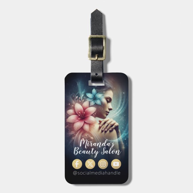 Massage Therapy Heilung Hände Energie Wellness-Cen Gepäckanhänger (Vorderseite vertikal)