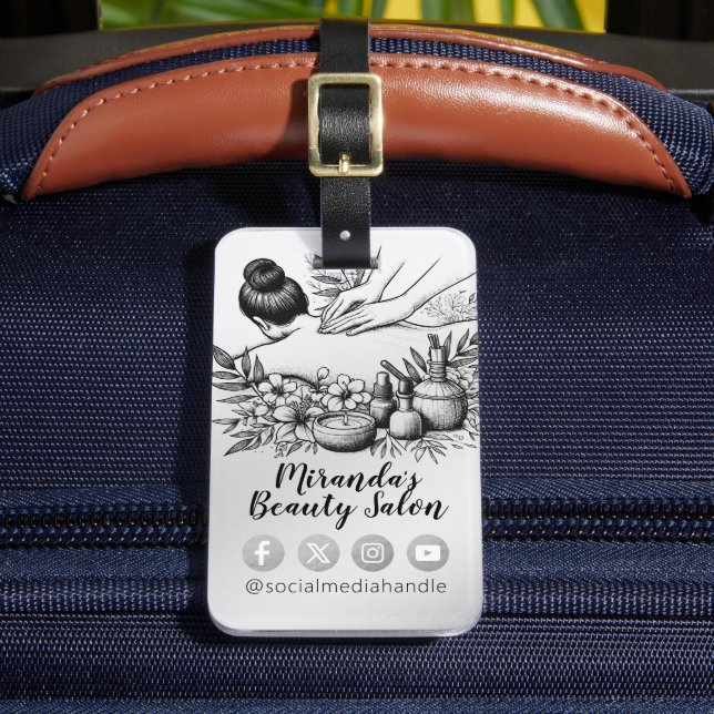 Massage Therapy Heilung Hände Energie Wellness-Cen Gepäckanhänger (Vorderseite Insitu 2)