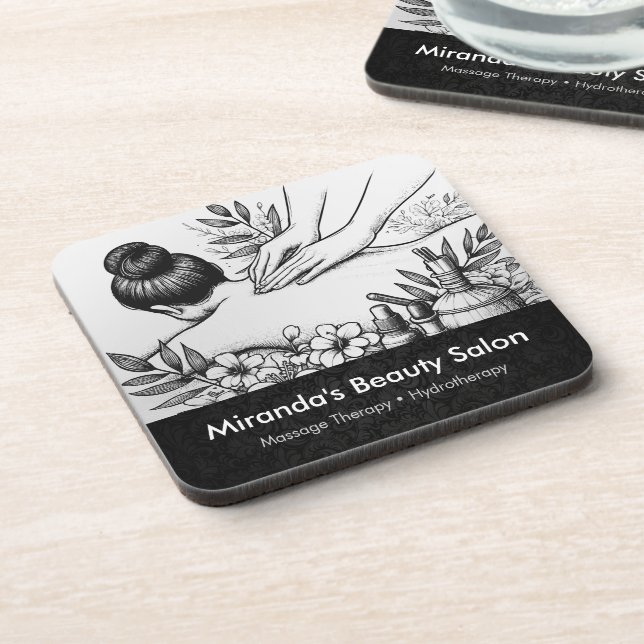 Massage Therapy Heilung Hände Energie Wellness-Cen Getränkeuntersetzer (Linke Seite)