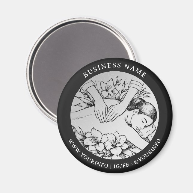 Massage Therapy Heilung Hände Energie Wellness-Cen Magnet (Vorderseite/Rückseite)