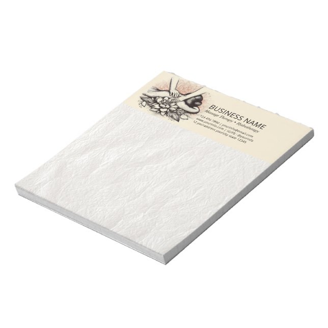 Massage Therapy Heilung Hände Energie Wellness-Cen Notizblock (Rotiert)