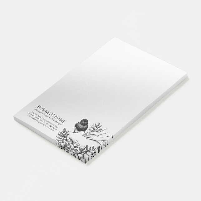 Massage Therapy Heilung Hände Energie Wellness-Cen Post-it Klebezettel (angewinkelt)