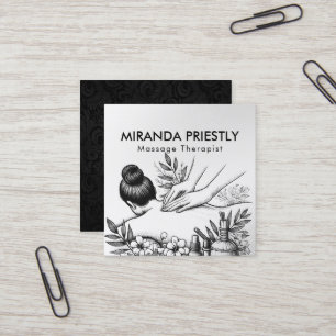 Massage Therapy Heilung Hände Energie Wellness-Cen Quadratische Visitenkarte