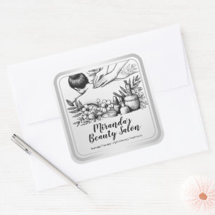 Massage Therapy Heilung Hände Energie Wellness-Cen Quadratischer Aufkleber