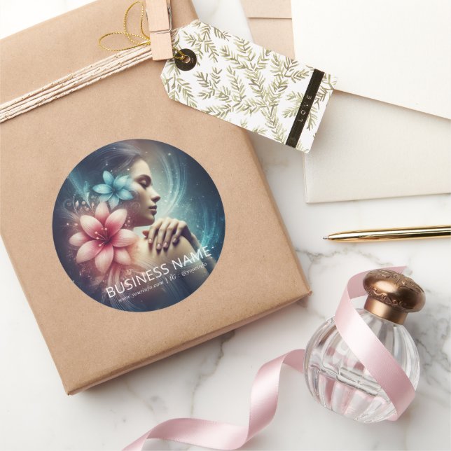 Massage Therapy Heilung Hände Energie Wellness-Cen Runder Aufkleber (Schenken)