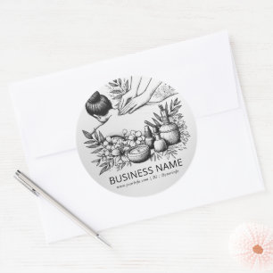 Massage Therapy Heilung Hände Energie Wellness-Cen Runder Aufkleber