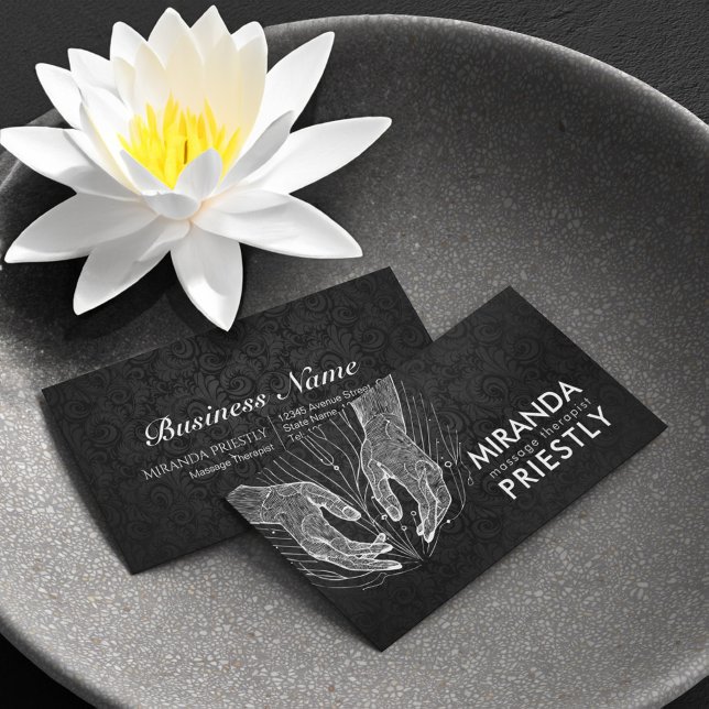 Massage Therapy Heilung Hände Energie Wellness-Cen Visitenkarte (Von Creator hochgeladen)