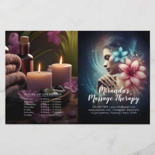 Massage Therapy Heilung Hände Preis Bifold Flyer