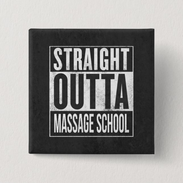 Massage Therapy Student School Abschluss Geschenk Button (Vorderseite)