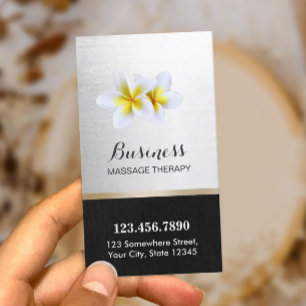 Massage Therapy Tropical Floral Salon Wellness-Cen Visitenkarte